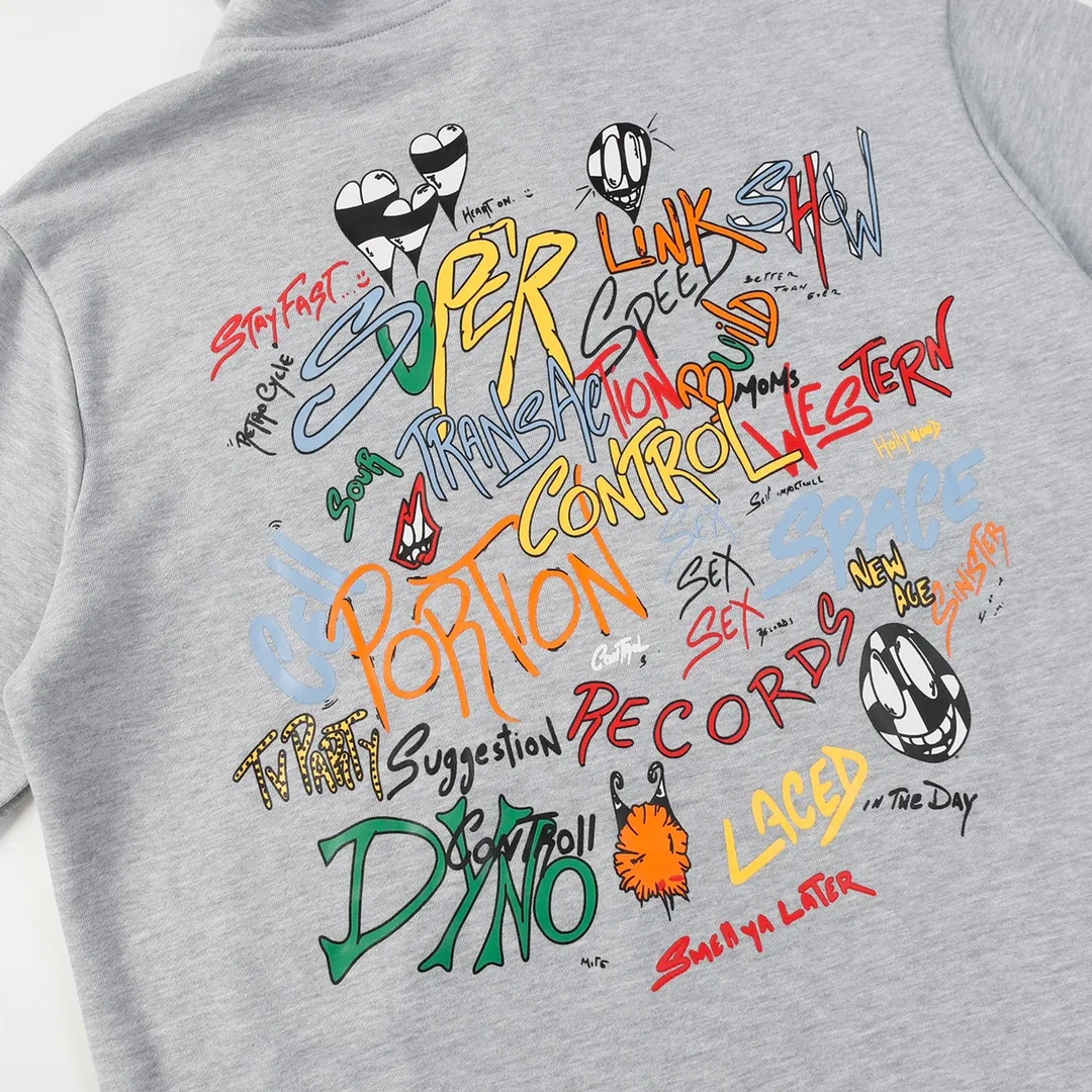 P240 -Chrome Hearts/Chrome Hearts 23ss graffiti spoof printed hooded sweatshirt -High weight, high density and high quality. The wool is soft, delicate and skin-friendly. It feels soft and silky. It has excellent warmth and skin-friendly properties.